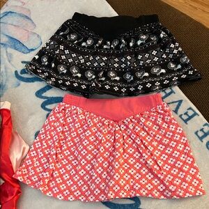 Gymboree Black and Pink Floral Skirts Set